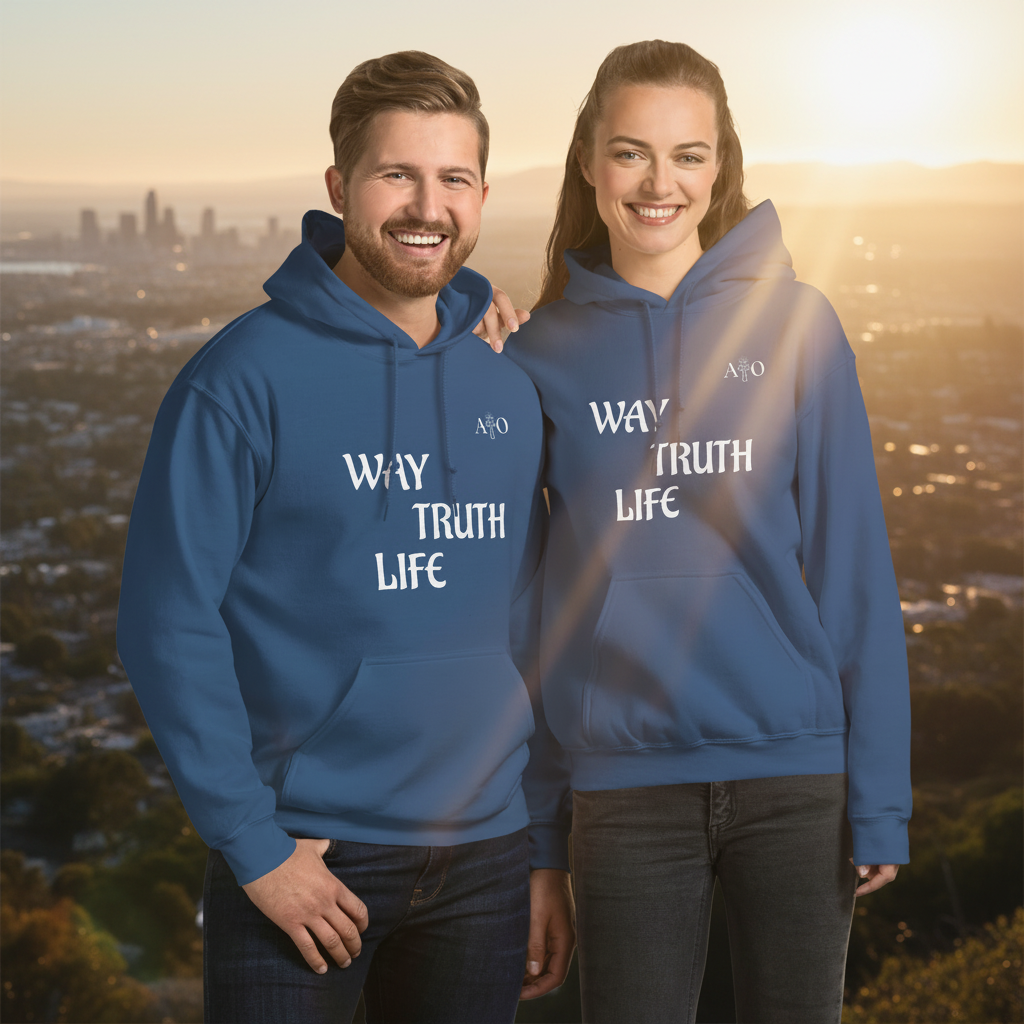003 Alpha & Omega Premium Unisex Faith Hoodie - Minimalist Christian Apparel